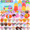 KissFuture 24 Pack Prefilled Easter Eggs with 3D Animal Pop Balls Toys,