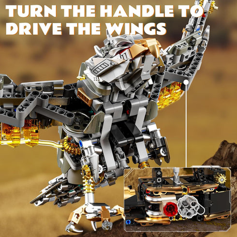 CSNRHG Set 3D Mechanical Eagle Building Block Poseable Model with Articulated Wings & Talons STEM Toy for Kids & Adults