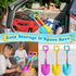 Umnodobn 16" 16 Inch Summer 3 Pack Beach Sand Toys Shovels for Kids Adults, Spade Scoop Gardening Tools, Sandbox Kit