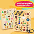 1 2 3 1+ Busy Board with LED Light Switches, Montessori Toys for Years Old, Toddlers Wooden Toy Sensory Activity Board