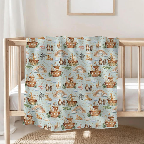 Selgkds 60x80inch Cute Baby Animals Baby Blankets for Girl Boy Bear Lion Zebra Giraffe Rainbow Ship Stars Swaddle