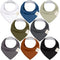 KeaBabies 8-Pack Organic Baby Bandana Drool Bibs, Stylish Super Absorbent Teething Bibs for Infants