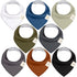 KeaBabies 8-Pack Organic Baby Bandana Drool Bibs, Stylish Super Absorbent Teething Bibs for Infants