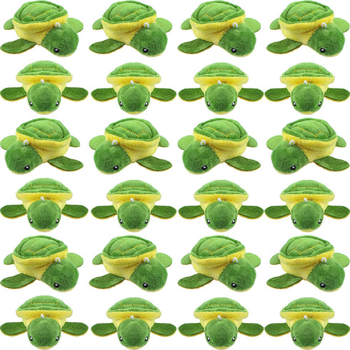 HyDren 24 Pcs Small Turtle Stuffed Toy, 3.2 Inch Mini Sea Turtle Plush Toys for Party Decorations