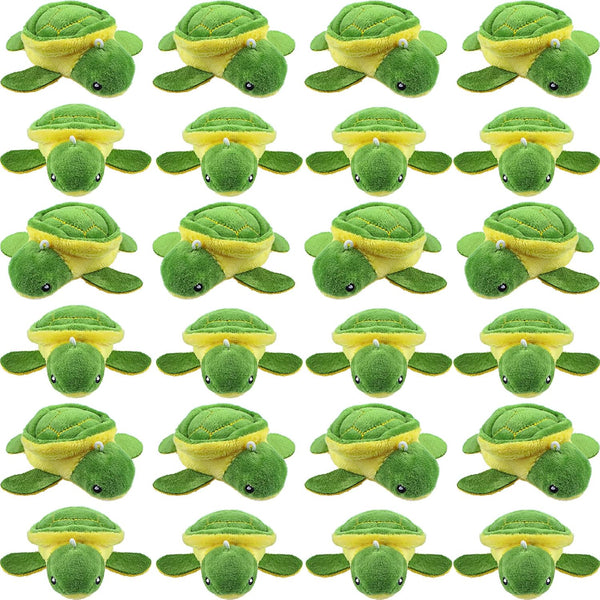 HyDren 24 Pcs Small Turtle Stuffed Toy, 3.2 Inch Mini Sea Turtle Plush Toys for Party Decorations