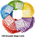 Set 75 100 500 Yuanhe Deluxe Bingo Game - Metal Round Cage, Colored Bingo Balls, Bingo Cards, Mixed Chips and Master