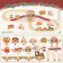 Set 2-4, Set 3-5 Lehoo Castle Wooden Train for Toddlers Burger Theme Train Track Compatible with Major Brands