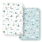GRSSDER Stretchy Ultra Soft Jersey Knit Fitted Pack n Play Sheets Set