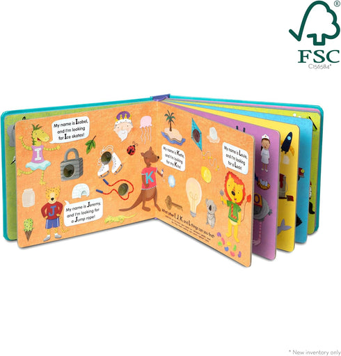 Melissa & Doug Poke-a-Dot Children's Book, Alphabet Eye Spy Board Book with Buttons to Pop, FSC Certified