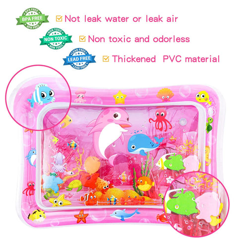 Tummy 0, 3, 6, 9, 12 Yeeeasy Time Water Mat for Girl, Baby Girl Toys for Months, Baby Girl Gifts, Develop Sensory Toys