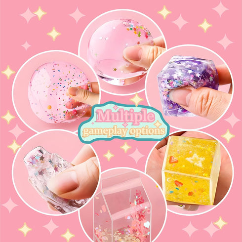 5PCS Nano Tape Bubble Kit for Kids, Nano Bubble Tapes Kit with Glitter, Clay, Cute Stickers and Accessories Tools, Nano