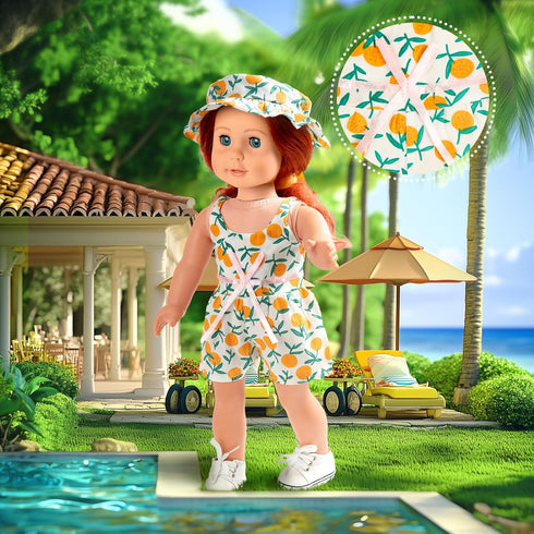 18-inch-Doll-Clothes-Accessories 18 Set ARTST Doll Accessories American Doll Clothing Dress Outfit with Hat Shoes Socks