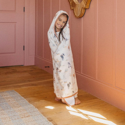 Cozy Montana Big Kid Hooded Towel by Copper Pearl - and Stylish