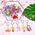 70Pcs Video Game Keychains for Kids Birthday Party, School Party, Dinosaur, Donut, Marine Animal, Mermaid, Rainbow Bulk