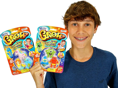 (1 Set 3 Boys-316-1-s JA-RU Magic Grow Friends of Boys Styles) Unicorn, Mermaid & Fish Theme. Bulk Expanding Bath
