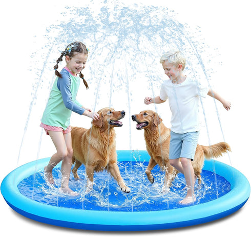 SLOOSH 72" Non-Slip Splash Pad Sprinkler - Outdoor Water Toys Play Mat