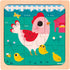 Janod 3x 9-Piece Wooden Puzzles - Hen, Cat & Rabbit Educational Toy for Children 18 Months+, J07113, Multicolor