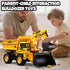 DWIRCTOYS 2-in-1 Playset 10 3-8, Construction Toy Truck with Race Track Launcher, Storage Dump Truck and Excavator