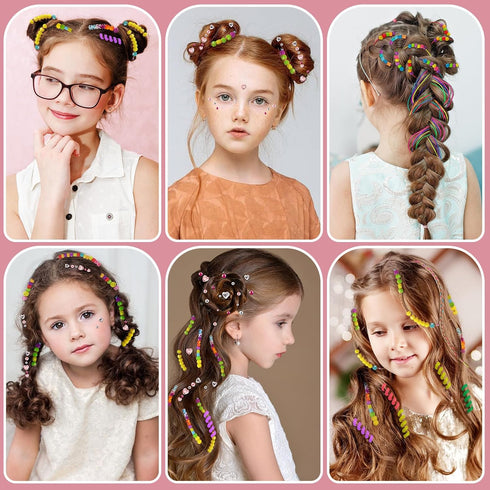 5 6 7 8 9 10 11 12 DIY Hair Braiding Machine with Beads - Kids Automatic Hair Styling Tool & Jewelry Maker Kit, Ideal