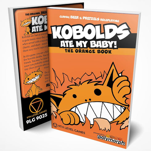 9th Level Games | Kobolds Ate My Baby! The Orange Book - Tabletop Role Playing Game for 2 to 8 Players