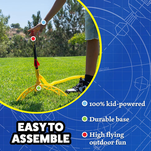 Stomp Rocket Super High-Performance X-Treme Rocket Launcher for Kids, Fun Outdoor Toys for Ages 9+