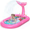 QPAU Splash Pads for Toddlers 1-3, Pink Mermaid Toy Splash Pad for