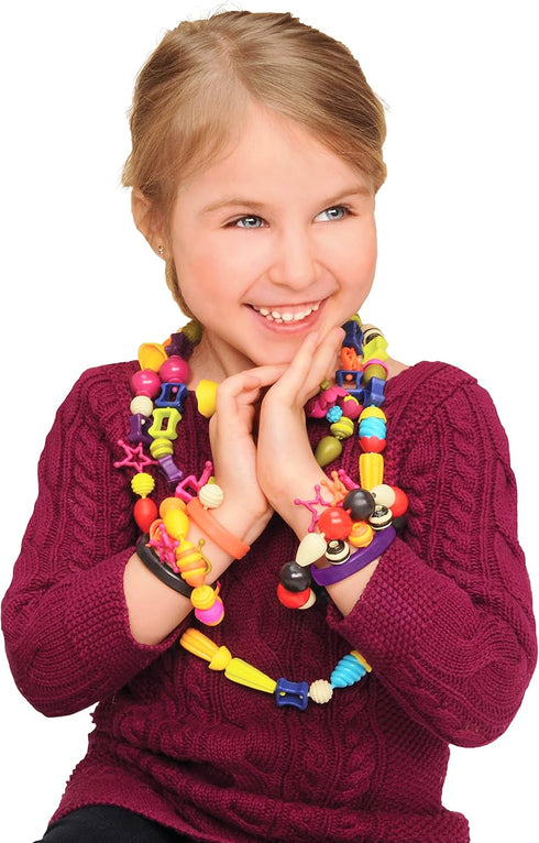 B. toys – Pop Arty! 275 Pcs- Jewlery Making Kit- Creative Pop Snap Bead Set for Kids –DIY Craft Jewelry Making Kit –Necklaces, Rings, Bracelets – 4 Years + by B. toys