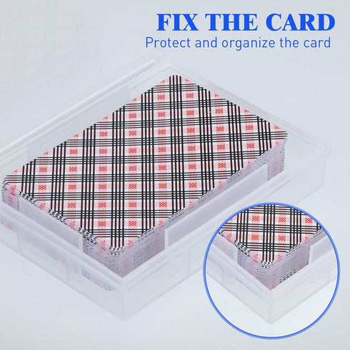 50 3.7x2.7 Inch Skylety Pcs blank Playing Card Case, Clear Poker Box Snap Closed, Plastic Playing Game Card Storage Box