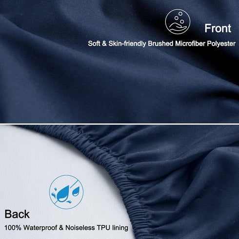 2 Pack, david's kids Waterproof Crib Sheets Fitted Ultra Soft Breathable Crib Mattress Protector for Boys Girls