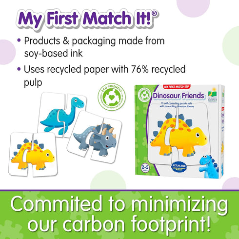 My First Match It - Dinosaurs by The Learning Journey, 15 Self-Correcting Puzzles for 2 Year Old Educational Toys