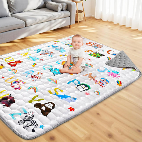 74x50 Playpen Mat for Baby Crawling: Large Baby Play Mat for Kids