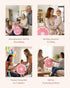 4-in-1 Tummy Baby Play Mat & Baby Play Gym,Baby Girl Play Mat Activity Gym, Pink Donut Time Mat for Babies