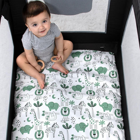 3-Pack Pack Pack The Peanutshell Fitted Playard Sheets - Soft & Breathable Baby Boy or Girl Mini Crib Sheets, N Play