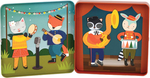 Petit Collage Magnetic Play Set, Animal Band - Mix & Match Magnetic Game Board for Ages 3+