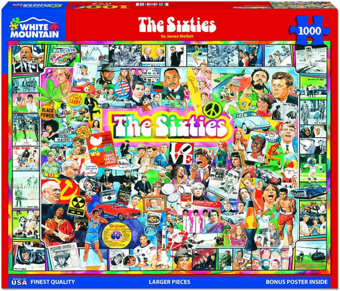 White Mountain Puzzles The Sixties - 1000 Piece Jigsaw Puzzle