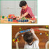 Battery Operated Action Locomotive Toy Train Set for Wooden Tracks, Compatible with Thomas & Brio for Toddlers 3-5+
