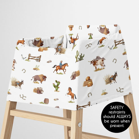 Sweet Jojo Designs Western Cowboy Boy Infant Baby Car Seat Cover Nursing Breastfeeding High Chair Shopping Cart