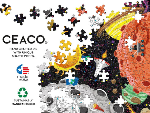 Ceaco - Glow in The Dark - Outer Space Adventure - 100 Piece Jigsaw Puzzle