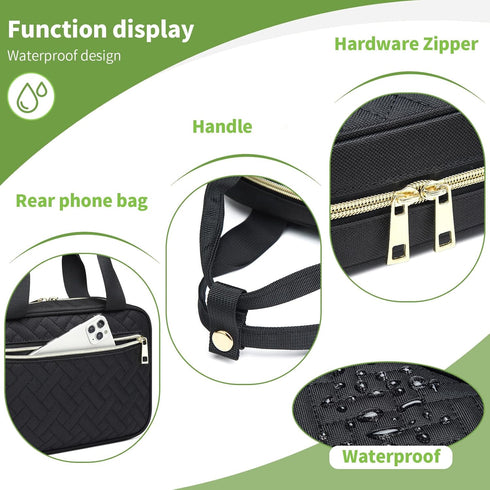 Fwkekye 2 Diaper Bag Organizer with Pieces Wipes Dispensers, Portable Stroller Mini Diaper Bag Pouches Travel Gear