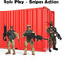 Army Toys Playset with 12 Realistic Army Men Action Figures and Accessories, Military Toy Soldiers for Boys and Girls