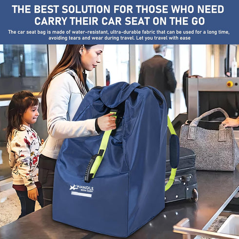 Car Seat Travel Bag for Airplane - Fits Infant Car Seats, Convertible Car Seats, Booster Seats, Car Seat Bases