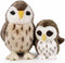 Ice King Bear Mom and Baby Stuffed Animals Set, Zoo Wild Animals (Owl)