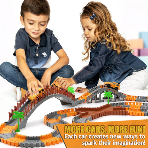 2 3 4 5 6 7 Sets Magickidz Construction Race Car Toy for Kids - Includes Engineering Jeeps, Birthday Gifts for Year Old