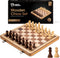 Chess Armory Premium Chess Set - Wooden Board Game with Portable Wood Case, Secure Storage for Kids and Adults (Beech