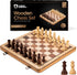 Chess Armory Premium Chess Set - Wooden Board Game with Portable Wood Case, Secure Storage for Kids and Adults (Beech