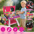 Set, Playset AuroTops Pink Kitchen Toy Kids Grill with Smoke, Sound & Light, Little Chef Play,Cooking Interactive Toys