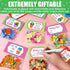 Qinline 24 Pack 6-12, Easter Gifts for Kids Succulents Flower Bouquets Building Blocks with Gift Cards for School, Boy