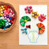 MIKNEKE 162 Wooden Loose Parts Sensory Bin Filler Toys - Mandala Rainbow Stacker Open Ended Educational Toys