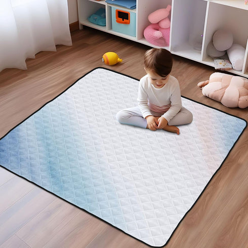 Caihoyu 50'' 50'' Watercolor Wash Writing Board Pattern Cute Foldable Baby Playmat for Indoor Outdoor Washable Activity