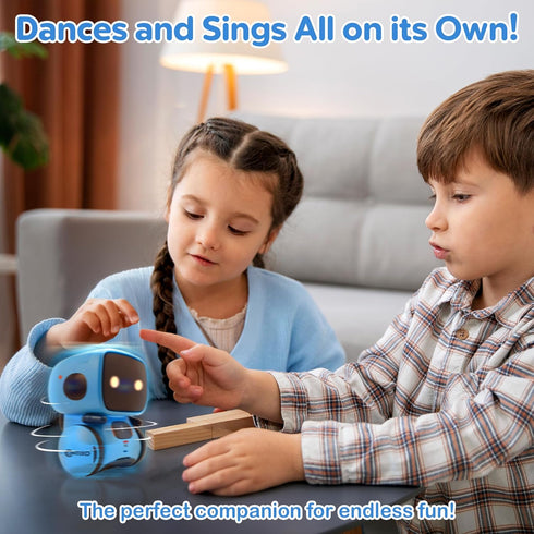 R1 3-8 Contixo Kids Robot Toy, Blue Interactive Smart Robots with Voice Control Talking Dancing Learning Touch Sensor